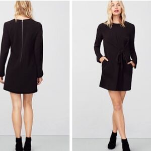 Rachel Rachel Roy Dress Womens Size 2 side tie long sleeve sheath Black Mini